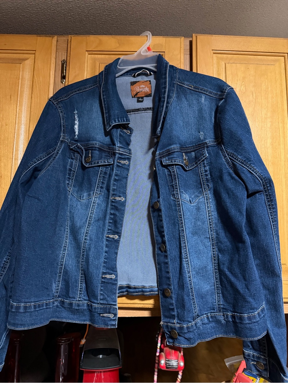 Royalty For Me Women's Dark Blue Denim Jacket